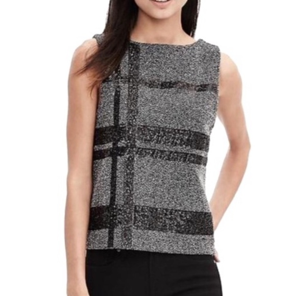 Banana Republic Tops - Banana Republic Sequin Herringbone Tank NWT